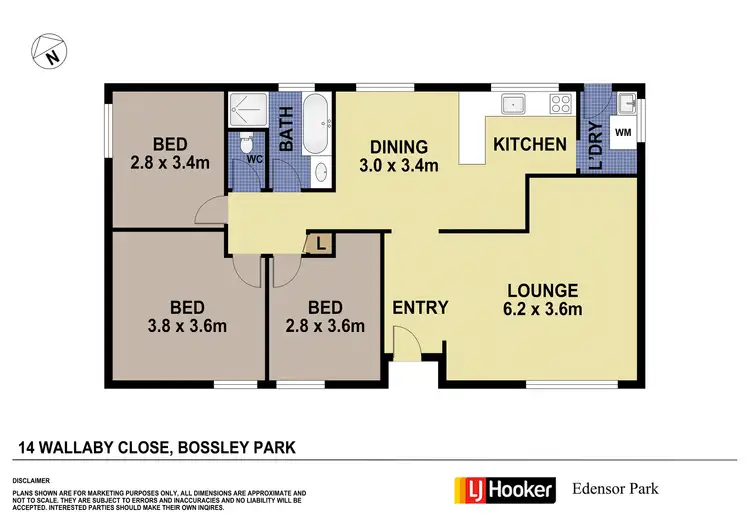 Floorplan of Homely house listing, 14 Wallaby Close, Bossley Park NSW 2176