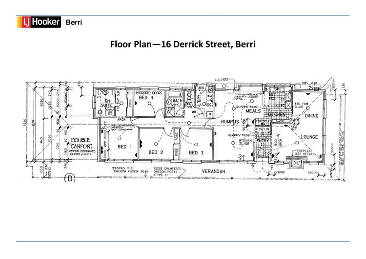Floorplan of Homely house listing, 16 Derrick Street, Berri SA 5343
