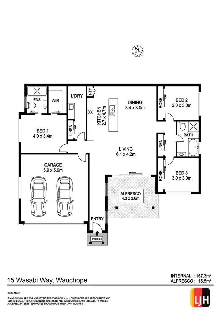 Floorplan of Homely villa listing, 15 Wasabi Way, Wauchope NSW 2446