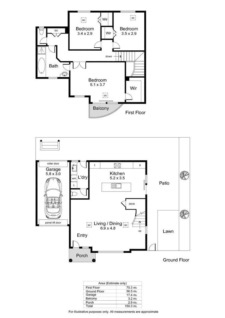 Floorplan of Homely townhouse listing, 8/268 Anzac Highway, Plympton SA 5038