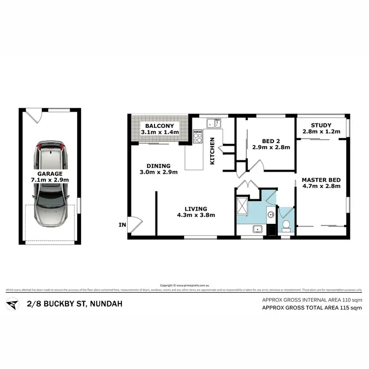 Floorplan of Homely unit listing, 2/8 Buckby Street, Nundah QLD 4012