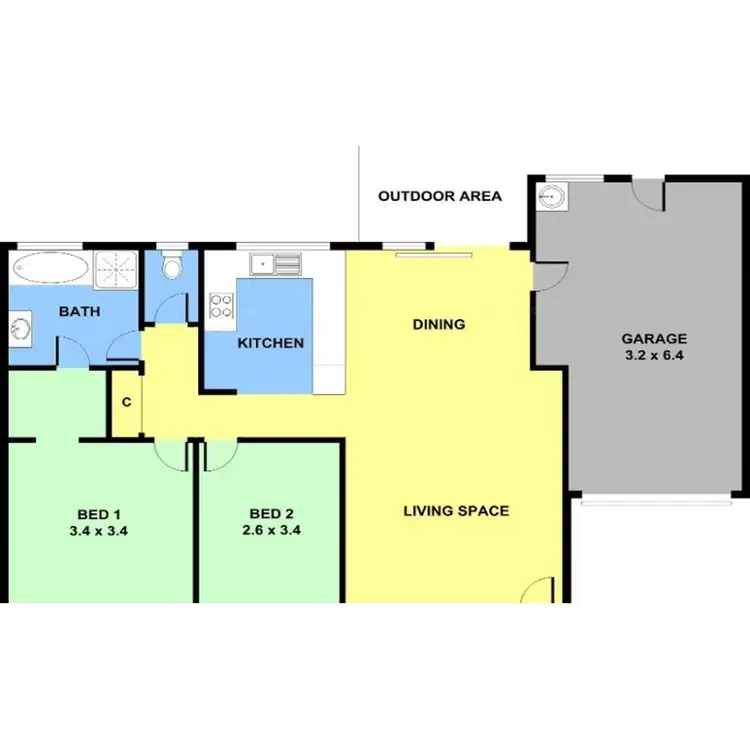Floorplan of Homely villa listing, 24/97 Edmund Rice Drive, Southport QLD 4215