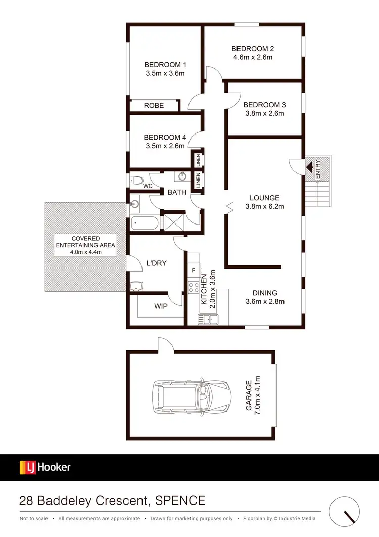 Floorplan of Homely house listing, 28 Baddeley Crescent, Spence ACT 2615