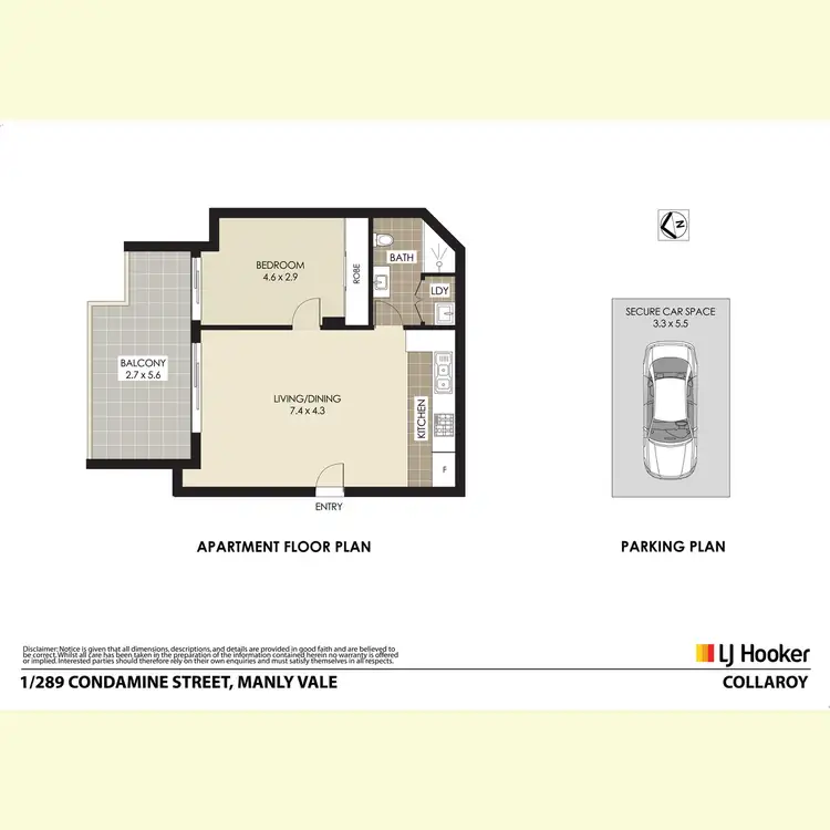 Floorplan of Homely apartment listing, 1/289 Condamine Street, Manly Vale NSW 2093