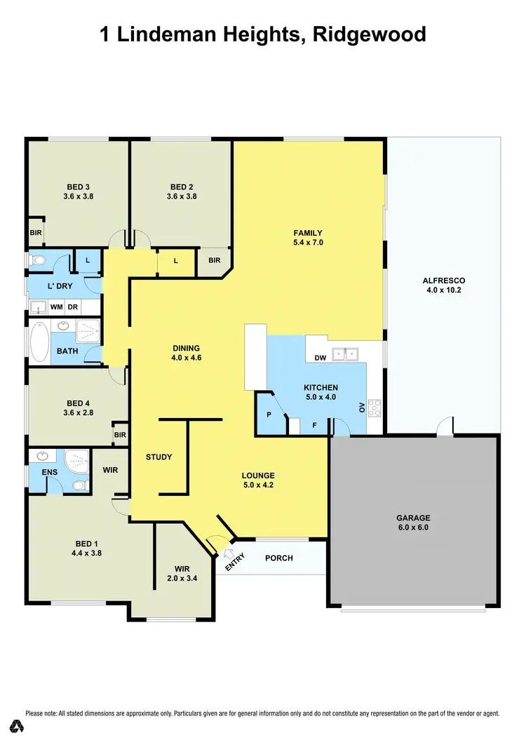 Floorplan of Homely house listing, 1 Lindeman Heights, Ridgewood WA 6030