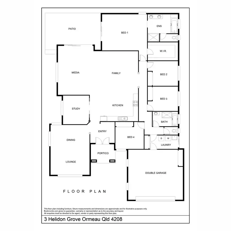 Floorplan of Homely house listing, 3 Helidon Grove, Ormeau QLD 4208