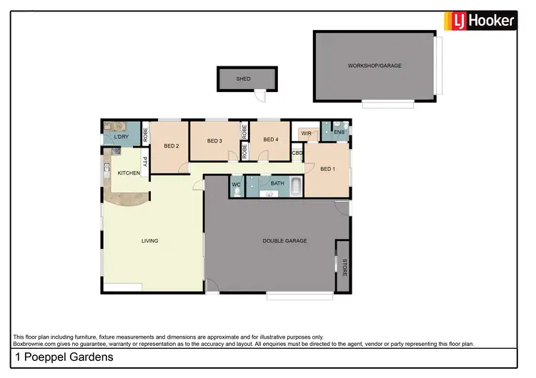 Floorplan of Homely house listing, 1 Poeppel Gardens, Gillen NT 870