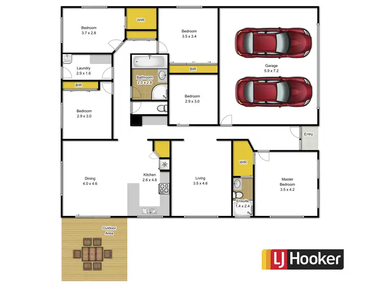 Floorplan of Homely house listing, 2 Durack Place, Traralgon VIC 3844