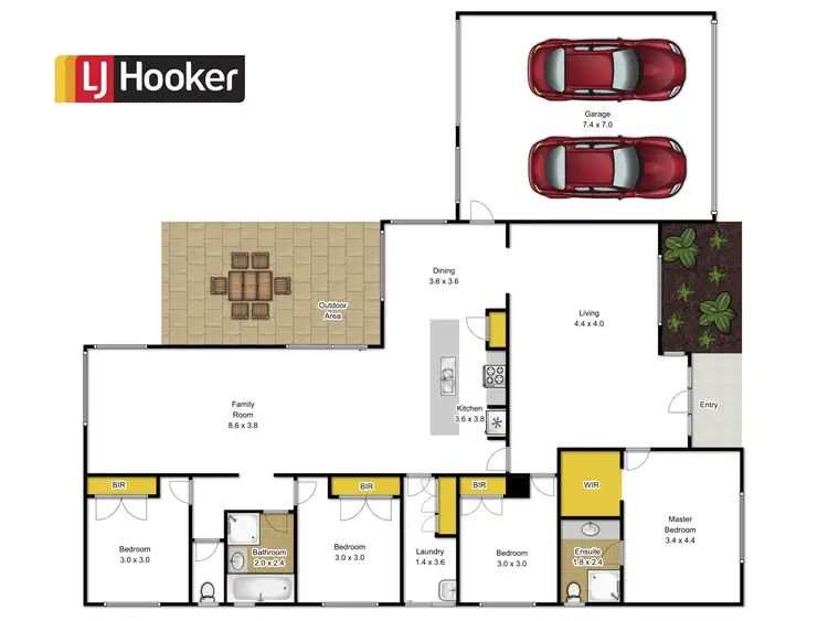 Floorplan of Homely house listing, 23 Riverslea Boulevard, Traralgon VIC 3844