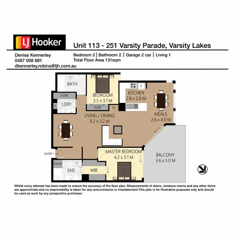 Floorplan of Homely unit listing, 113/251 Varsity Parade, Varsity Lakes QLD 4227