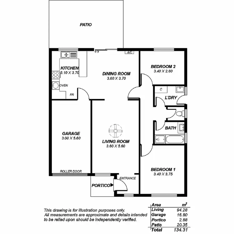 Floorplan of Homely unit listing, 2/78A Alice Street, Sefton Park SA 5083