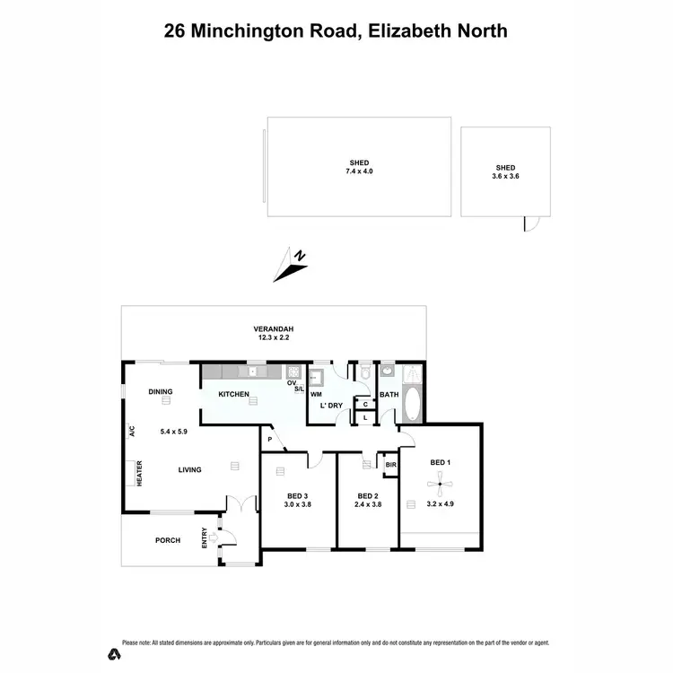 Floorplan of Homely house listing, 26 Minchington Road, Elizabeth North SA 5113