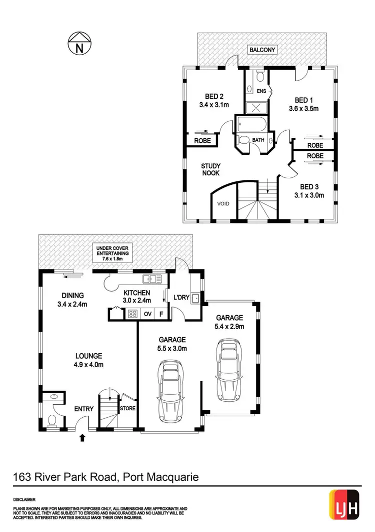 Floorplan of Homely townhouse listing, 163 River Park Road, Port Macquarie NSW 2444