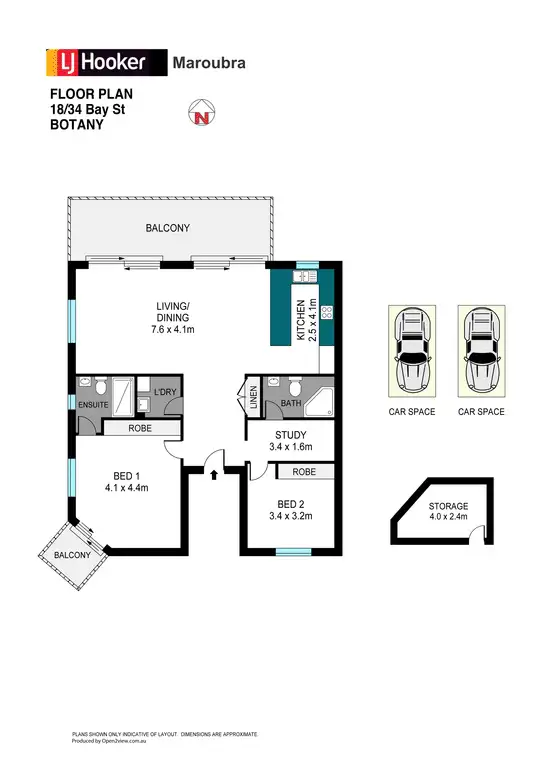 Floorplan of Homely apartment listing, 18/34 Bay Street, Botany NSW 2019