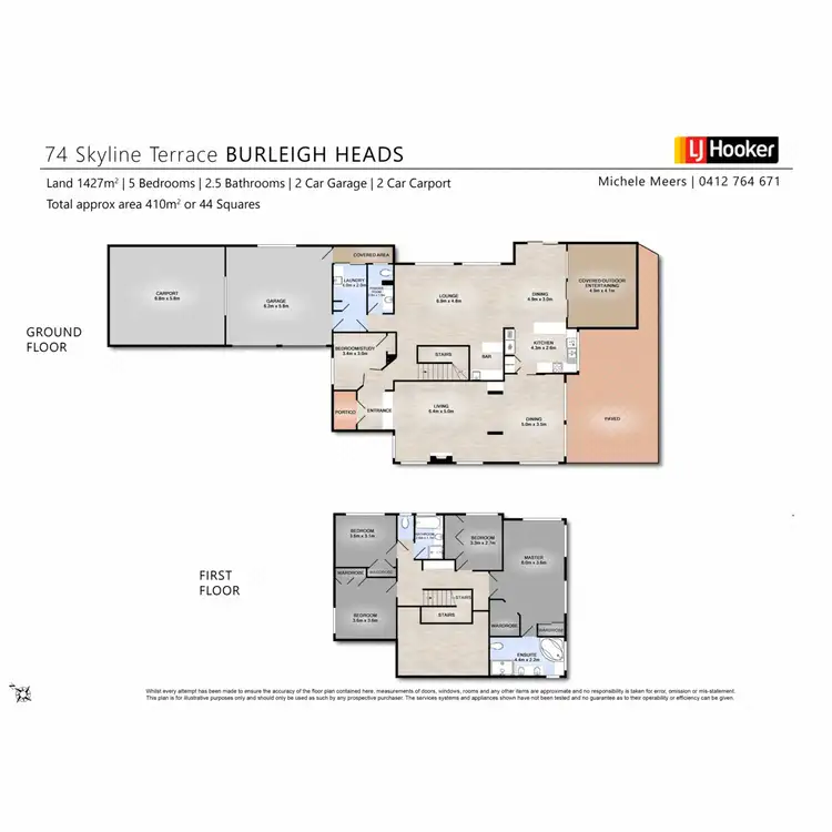 Floorplan of Homely house listing, 74 Skyline Tce, Burleigh Heads QLD 4220