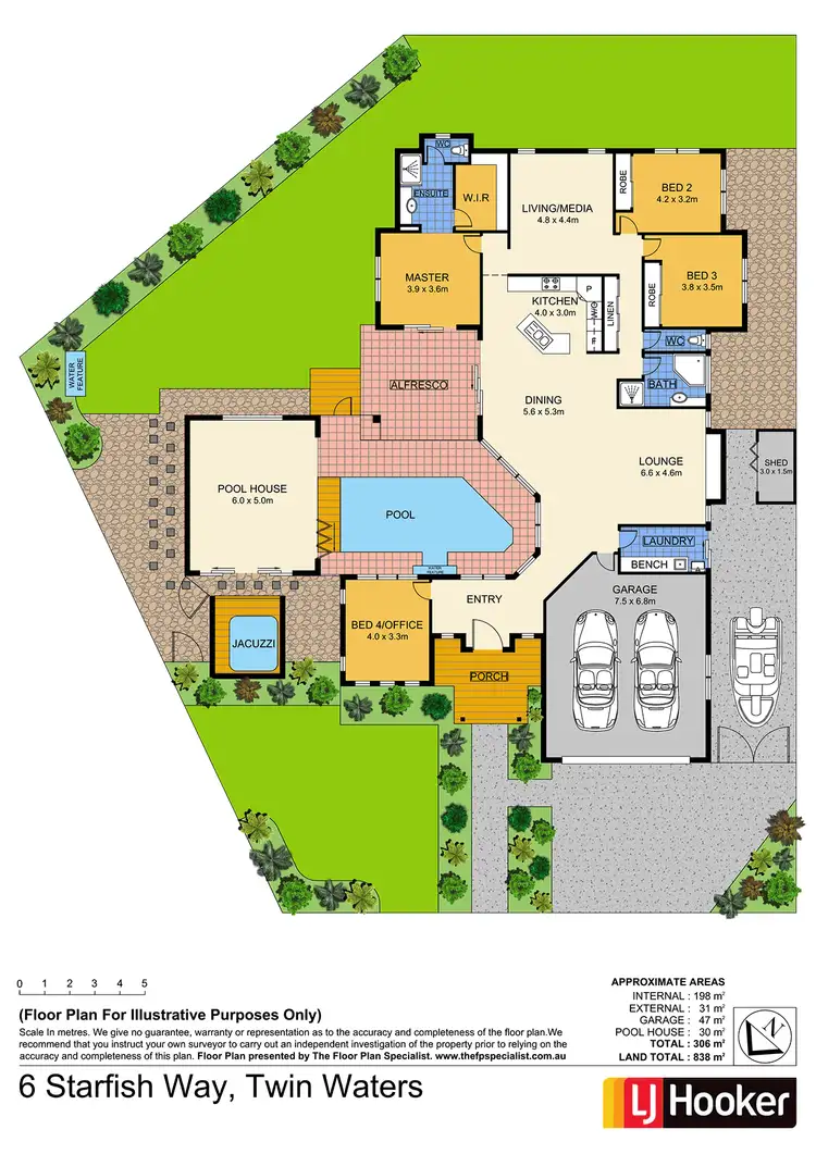 Floorplan of Homely house listing, 6 Starfish Way, Twin Waters QLD 4564