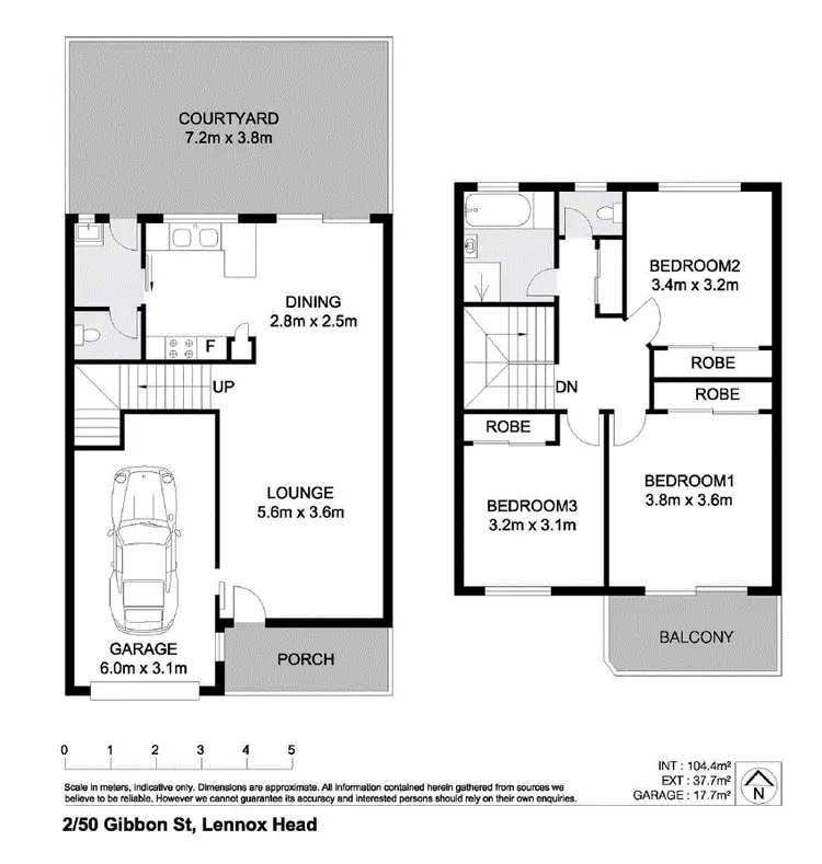 Floorplan of Homely townhouse listing, 2/50 Gibbon Street, Lennox Head NSW 2478