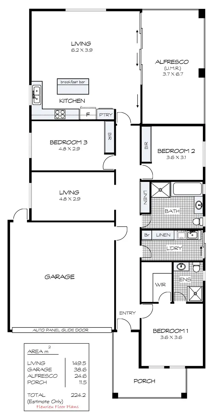 Floorplan of Homely house listing, 22 Africaine Drive, Mccracken SA 5211
