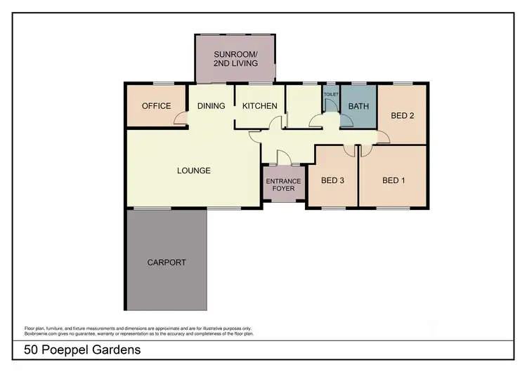 Floorplan of Homely house listing, 50 Poeppel Gardens, Gillen NT 870