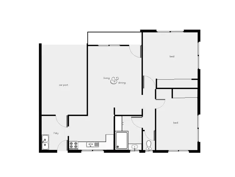 Floorplan of Homely unit listing, 1/40 Clarke Street, Manunda QLD 4870