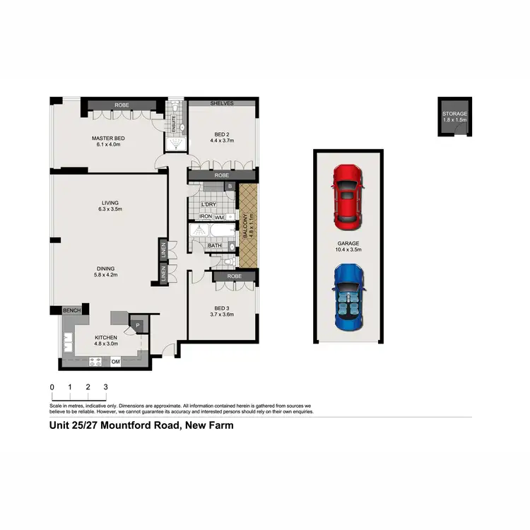 Floorplan of Homely apartment listing, 25/27 Mountford Road, New Farm QLD 4005