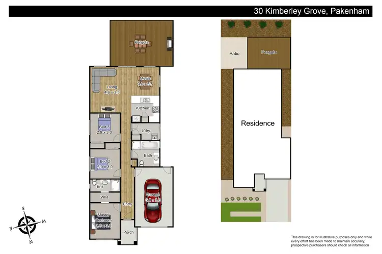 Floorplan of Homely house listing, 30 Kimberley Grove, Pakenham VIC 3810