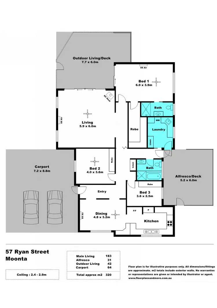 Floorplan of Homely house listing, 57 Ryan Street, Moonta SA 5558