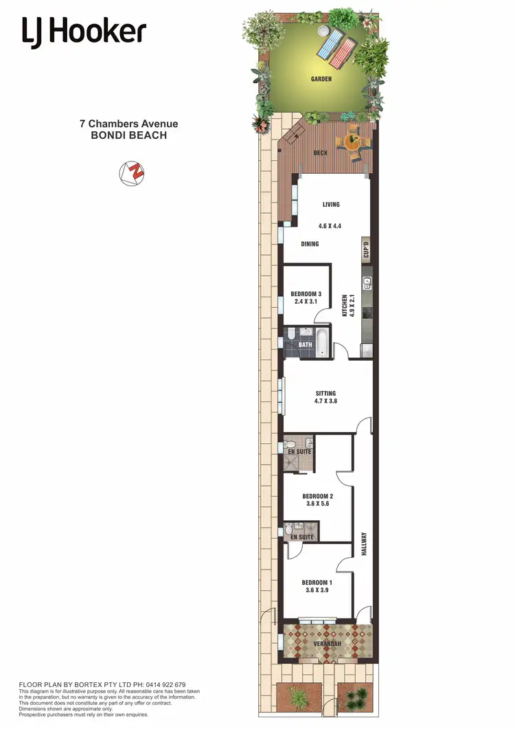 Floorplan of Homely house listing, 7 Chambers Avenue, Bondi Beach NSW 2026