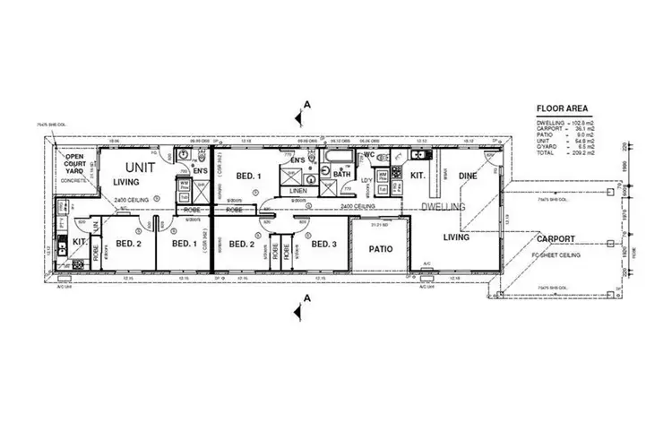 Floorplan of Homely semi-detached listing, 7 Rose Street, Mango Hill QLD 4509
