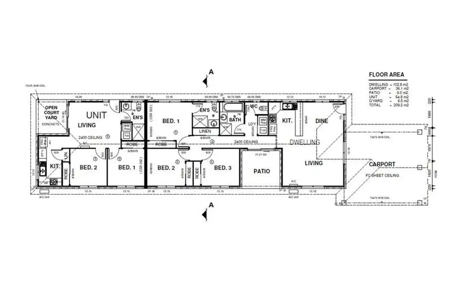 Floorplan of Homely semi-detached listing, 7 Rose Street, Mango Hill QLD 4509