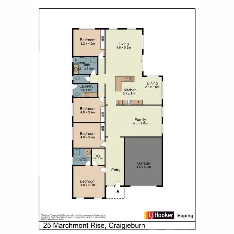Floorplan of Homely house listing, 25 Marchmont Rise, Craigieburn VIC 3064
