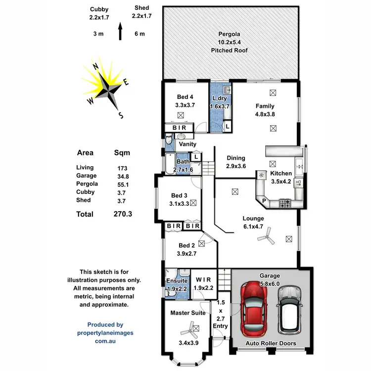 Floorplan of Homely house listing, 11 Gransden Parade, Greenwith SA 5125