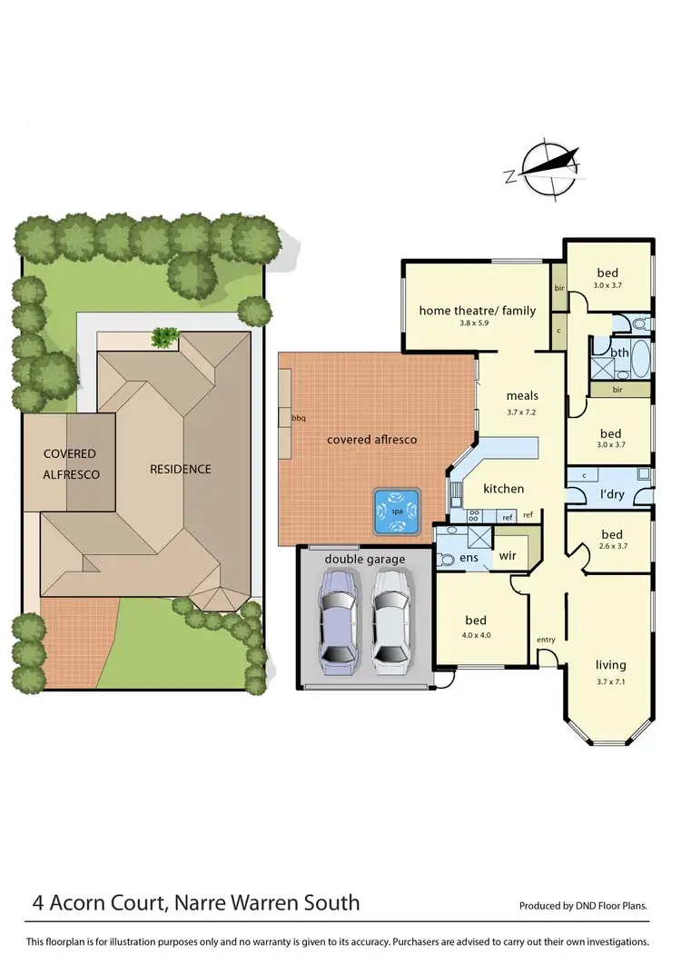 Floorplan of Homely house listing, 4 Acorn Court, Narre Warren South VIC 3805