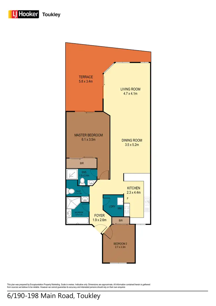 Floorplan of Homely unit listing, Unit 6/190-198 Main Road, Toukley NSW 2263