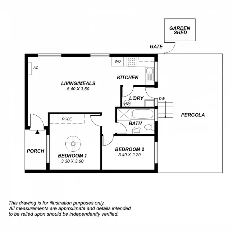 Floorplan of Homely unit listing, 1/23 Kenwyn Drive, Campbelltown SA 5074