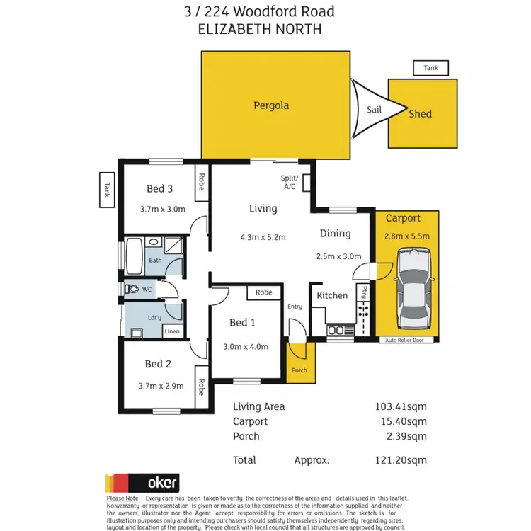 Floorplan of Homely house listing, 3/224 Woodford Road, Elizabeth North SA 5113