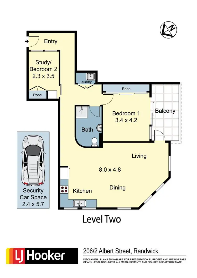 Floorplan of Homely unit listing, 206/2 Albert Street, Randwick NSW 2031