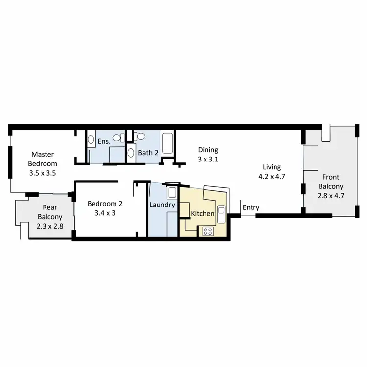 Floorplan of Homely apartment listing, 7/39 Brown Street, East Perth WA 6004