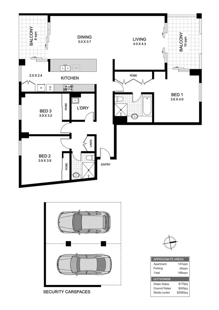Floorplan of Homely apartment listing, 210/18 Village Drive, Breakfast Point NSW 2137