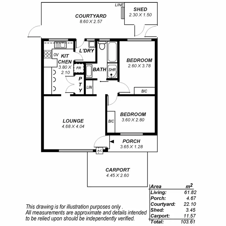 Floorplan of Homely unit listing, 2/18 Williams Avenue, St Morris SA 5068