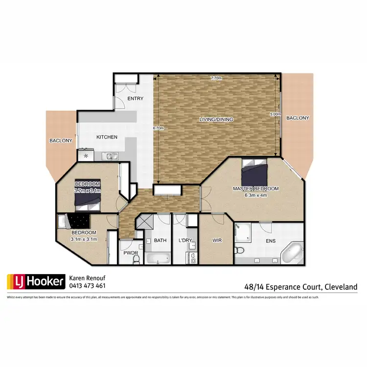 Floorplan of Homely unit listing, 48/13-14 Esperance Court, Cleveland QLD 4163