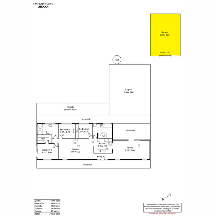 Floorplan of Homely house listing, 8 Fergusson Court, Lyndoch SA 5351