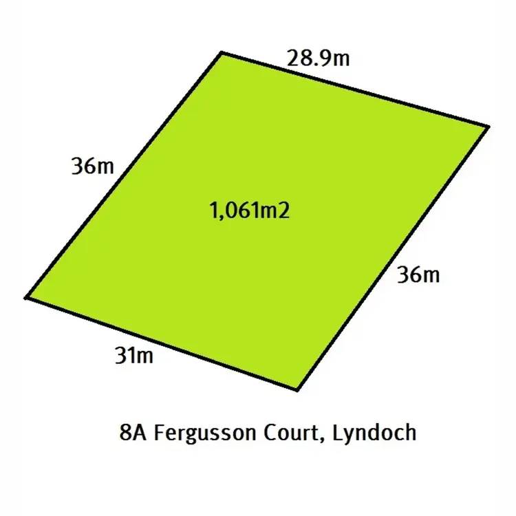 Floorplan of Homely land listing, 8A Fergusson Court, Lyndoch SA 5351