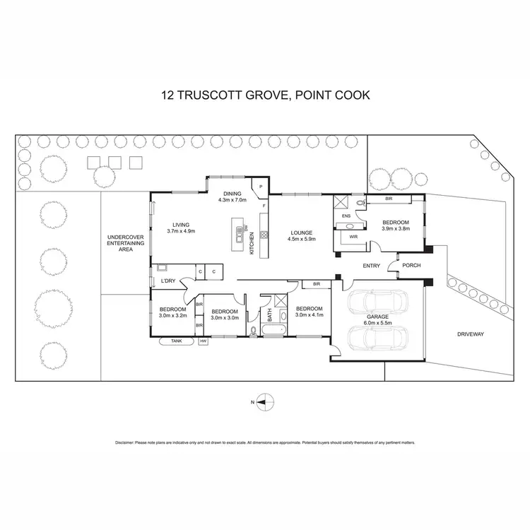 Floorplan of Homely house listing, 12 Truscott Grove, Point Cook VIC 3030