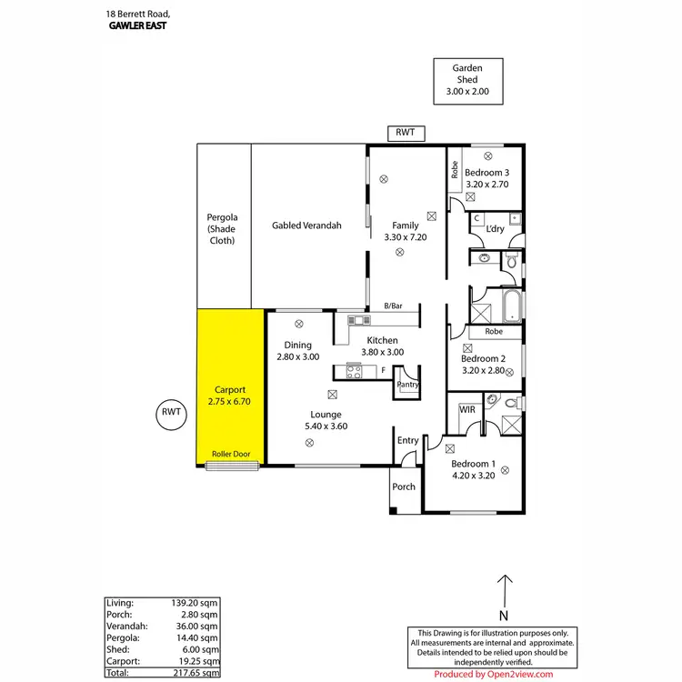 Floorplan of Homely house listing, 18 Berrett Road, Gawler East SA 5118