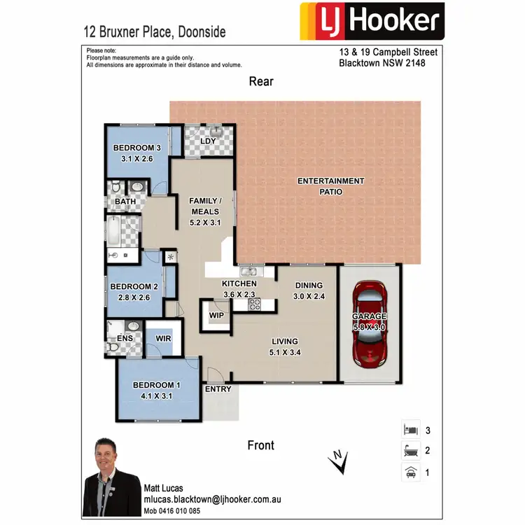 Floorplan of Homely house listing, 12 Bruxner Place, Doonside NSW 2767