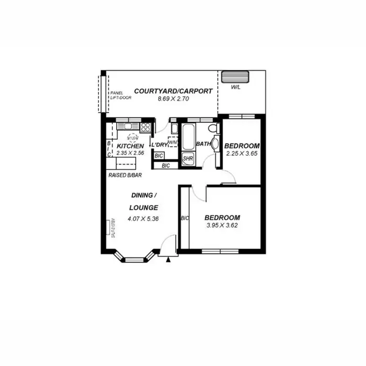Floorplan of Homely unit listing, 1/26 Scarborough Street, Somerton Park SA 5044