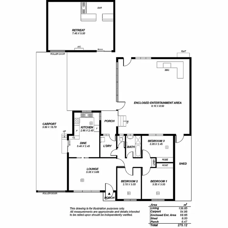 Floorplan of Homely house listing, 12 Atlanta Avenue, Ingle Farm SA 5098