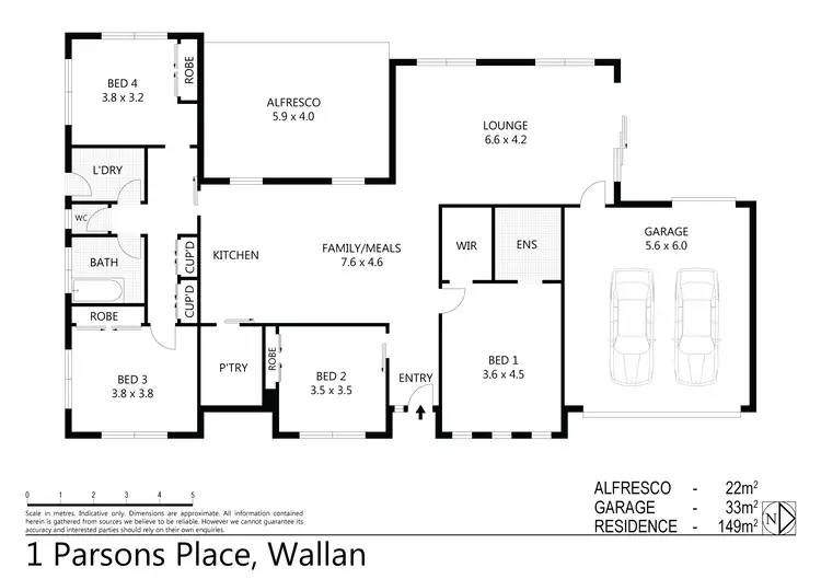 Floorplan of Homely house listing, 1 Parsons Place, Wallan VIC 3756