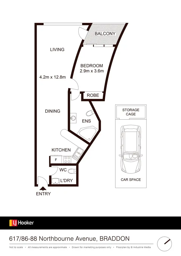 Floorplan of Homely apartment listing, 617/86-88 Northbourne Avenue, Braddon ACT 2612